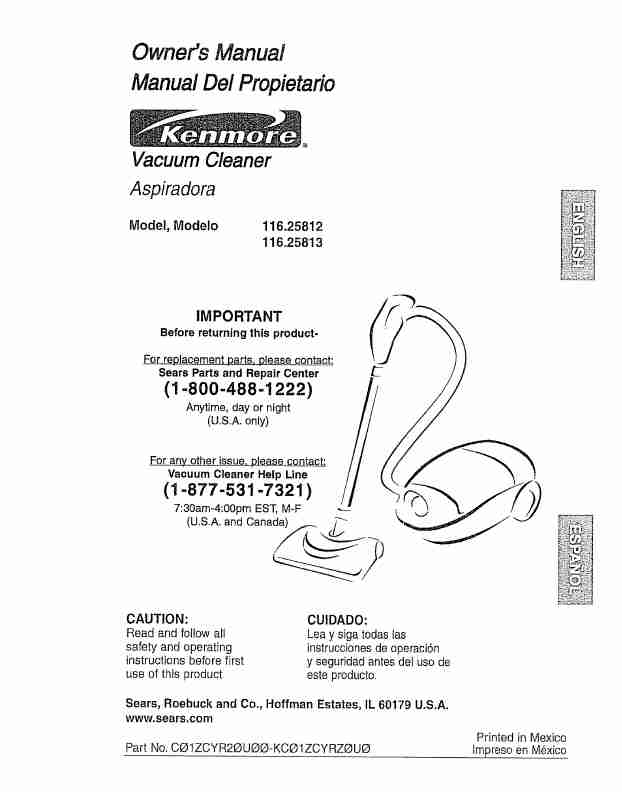 Kenmore Vacuum Cleaner 116_25812-page_pdf